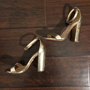 SCHUTZ gold heel 6.5